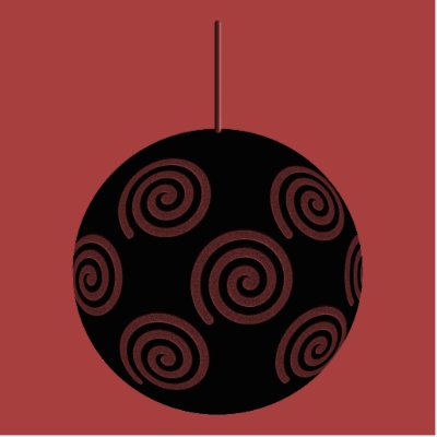 Black and Burgundy Red Christmas Bauble. Photo Cut Outs by Graphics_By_Metarla