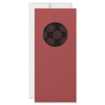Black and Burgundy Red Christmas Bauble. Customized Rack Card