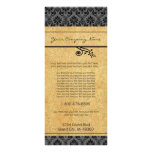 Black and Carmel Damask  Rack Card