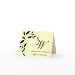Black And Cream Leaves Formal Wedding Invitation