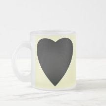 Black and Cream Love Heart Design. Coffee Mugs