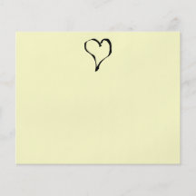 Black and Cream Love Heart Design. Custom Flyer