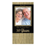 Black and Gold 50 Year Anniversary Photo Card photo cards