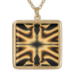 Black and Gold Abstract Necklace