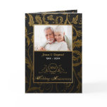 Black and Gold Damask 50th Wedding Anniversary