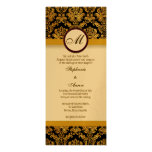 Black and Gold Damask Monogram Wedding Invitation