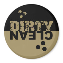 Black and Gold Dishwasher Magnet