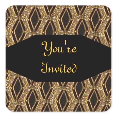 Black and Gold Elegant Envelope Seal by SeaAngel