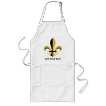 Black and Gold Fleur de lis Apron