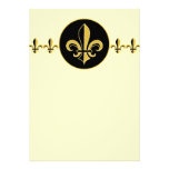 Black and Gold Fleur de lis Personalised Invite