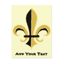 Black and Gold Fleur de lis Post Cards