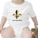 Black and Gold Fleur de lis Tee Shirt