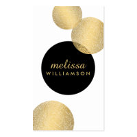 Black and Gold Glamour and Beauty Business Card
