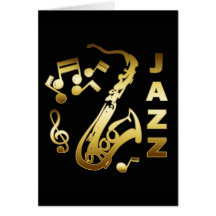 BLACK AND GOLD JAZZ CARD