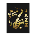 BLACK AND GOLD JAZZ postcards