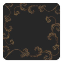 Black and Gold Ornate Leaves