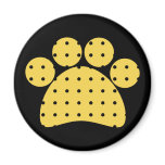 Black and Gold Pawprint Magnets