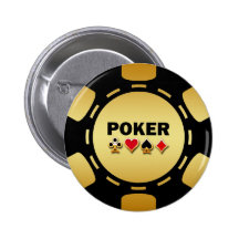 BLACK AND GOLD POKER CHIP BUTTONS