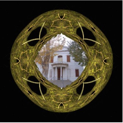 Black and Gold Round Fractal Art by storyframes