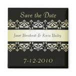 Black and Gold Save the Date magnet