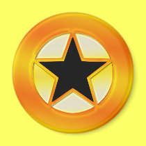 Black and Gold Star magnets