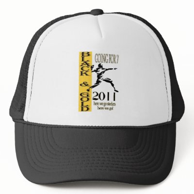 black and gold trucker hat by dna_GRAFIX