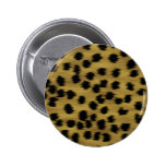 Black and Golden Brown Cheetah Print Pattern. Buttons