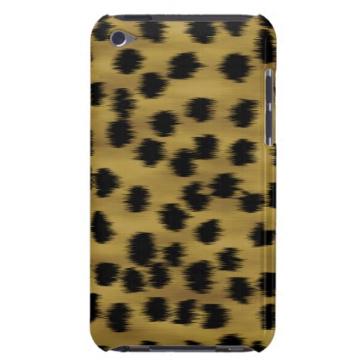 Black and Golden Brown Cheetah Print Pattern. Case-Mate iPod Touch Case