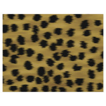 Black and Golden Brown Cheetah Print Pattern. Full Color Flyer