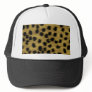 Black and Golden Brown Cheetah Print Pattern. Trucker Hat