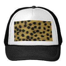 Black and Golden Brown Cheetah Print Pattern. Trucker Hat