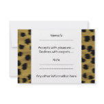 Black and Golden Brown Cheetah Print Pattern. Custom Invitations