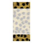 Black and Golden Brown Cheetah Print Pattern. Personalized Announcements