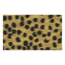 Black and Golden Brown Cheetah Print Pattern. Rectangle Stickers