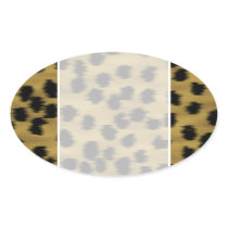 Black and Golden Brown Cheetah Print Pattern. Stickers