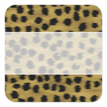 Black and Golden Brown Cheetah Print Pattern. Sticker