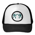 BLACK AND GREEN BOXING MESH HAT