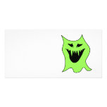 Black and Green Monster Ghost. Halloween. Custom photo cards