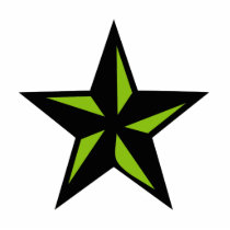 Black and Green Star Photo Sculptures