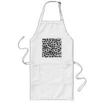 Black and Grey Cheetah Print Pattern. Aprons