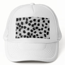 Black and Grey Cheetah Print Pattern. Mesh Hat