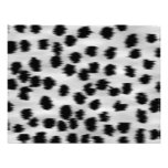 Black and Grey Cheetah Print Pattern. Personalized Announcement
