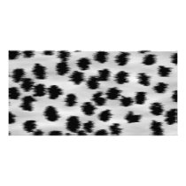 Black and Grey Cheetah Print Pattern. Photo Card