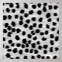 Black and Grey Cheetah Print Pattern.