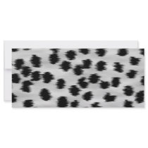 Black and Grey Cheetah Print Pattern. Rack Cards