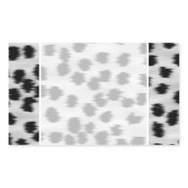 Black and Grey Cheetah Print Pattern. Rectangle Stickers