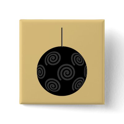 Black and Grey Christmas Bauble on Gold. Pin by Graphics_By_Metarla
