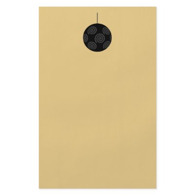 Black and Grey Christmas Bauble on Gold. Full Color Flyer by Graphics_By_Metarla