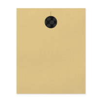 Black and Grey Christmas Bauble on Gold. Flyers