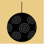 Black and Grey Christmas Bauble on Gold. Photo Sculpture